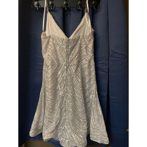 Silver Macy's Size 16 Cocktail dress - Picture 2 of 2